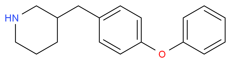 3-[(4-phenoxyphenyl)methyl]piperidine_分子结构_CAS_955288-26-3