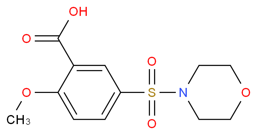 2-methoxy-5-(morpholin-4-ylsulfonyl)benzoic acid_分子结构_CAS_168890-59-3)