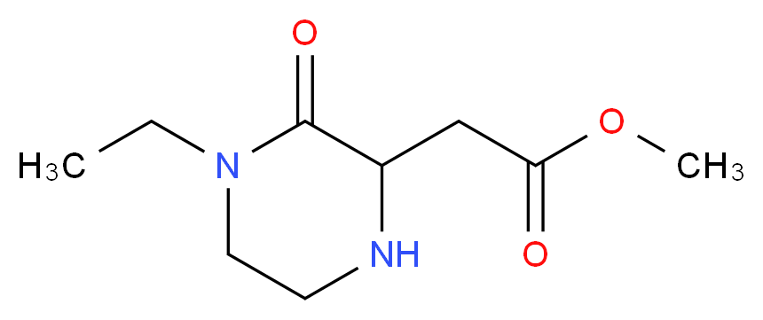 Methyl 2-(4-ethyl-3-oxo-2-piperazinyl)acetate_分子结构_CAS_)