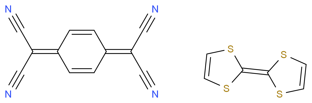 2-(2H-1,3-dithiol-2-ylidene)-2H-1,3-dithiole; 2-[4-(dicyanomethylidene)cyclohexa-2,5-dien-1-ylidene]propanedinitrile_分子结构_CAS_40210-84-2