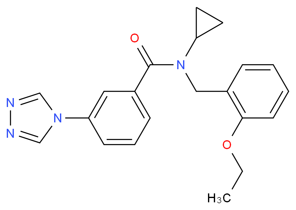 N-cyclopropyl-N-(2-ethoxybenzyl)-3-(4H-1,2,4-triazol-4-yl)benzamide_分子结构_CAS_)
