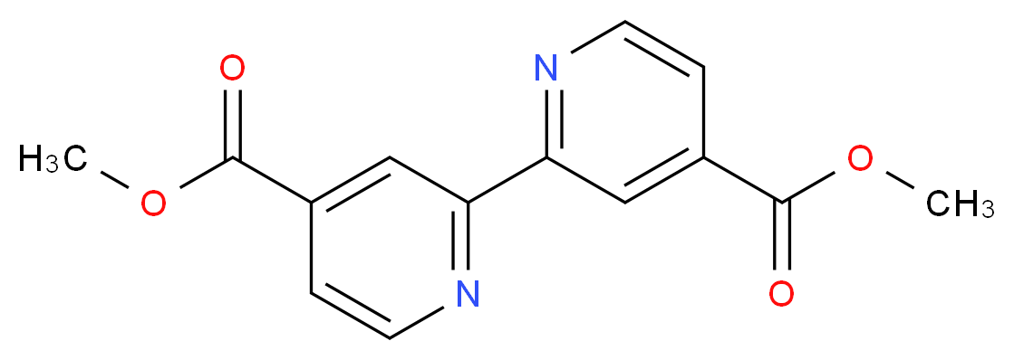 methyl 2-[4-(methoxycarbonyl)pyridin-2-yl]pyridine-4-carboxylate_分子结构_CAS_71071-46-0