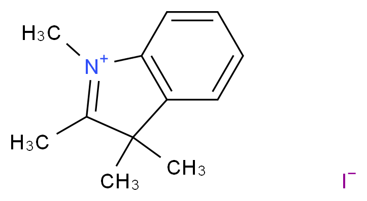 1,2,3,3-tetramethyl-3H-indol-1-ium iodide_分子结构_CAS_5418-63-3