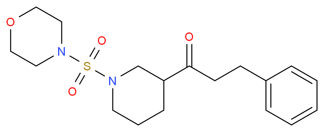 1-[1-(4-morpholinylsulfonyl)-3-piperidinyl]-3-phenyl-1-propanone_分子结构_CAS_)