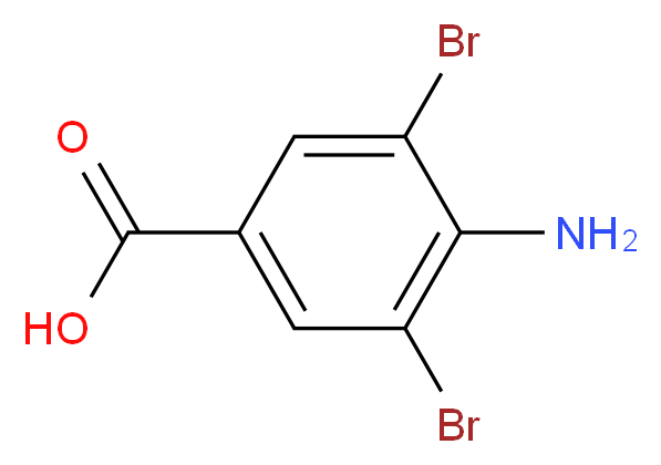 4-amino-3,5-dibromobenzoic acid_分子结构_CAS_4123-72-2