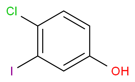 4-chloro-3-iodophenol_分子结构_CAS_202982-72-7
