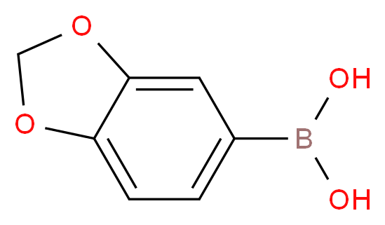 3,4-亚甲二氧基苯硼酸_分子结构_CAS_94839-07-3)