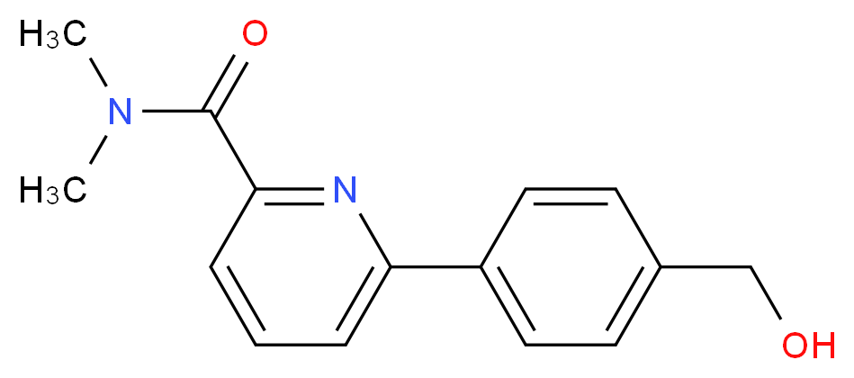 6-[4-(hydroxymethyl)phenyl]-N,N-dimethylpyridine-2-carboxamide_分子结构_CAS_)