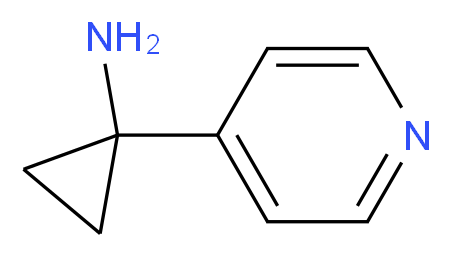 1-(pyridin-4-yl)cyclopropan-1-amine_分子结构_CAS_1060815-26-0