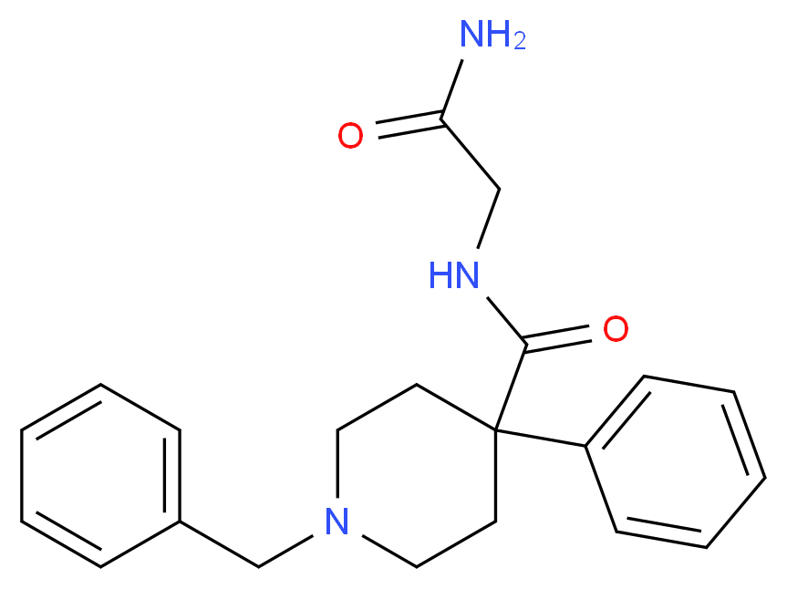 N-(2-amino-2-oxoethyl)-1-benzyl-4-phenyl-4-piperidinecarboxamide (non-preferred name)_分子结构_CAS_)