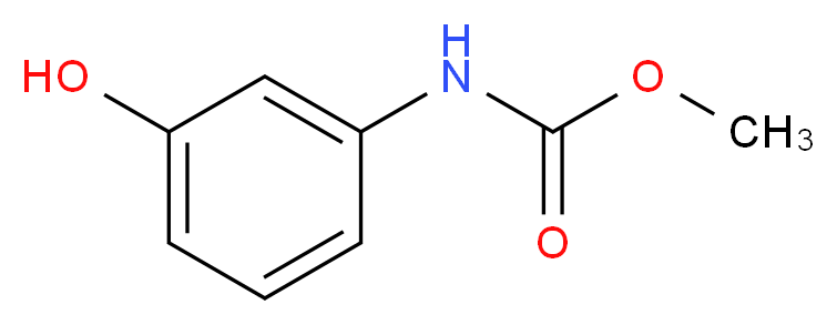 methyl N-(3-hydroxyphenyl)carbamate_分子结构_CAS_13683-89-1