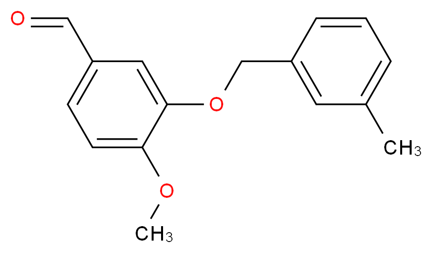 4-Methoxy-3-[(3-methylbenzyl)oxy]benzaldehyde_分子结构_CAS_667412-91-1)