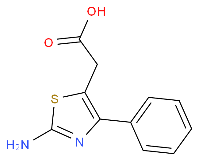 (2-Amino-4-phenyl-1,3-thiazol-5-yl)acetic acid_分子结构_CAS_)