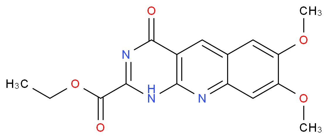 ethyl 7,8-dimethoxy-4-oxo-1H,4H-pyrimido[4,5-b]quinoline-2-carboxylate_分子结构_CAS_55149-05-8