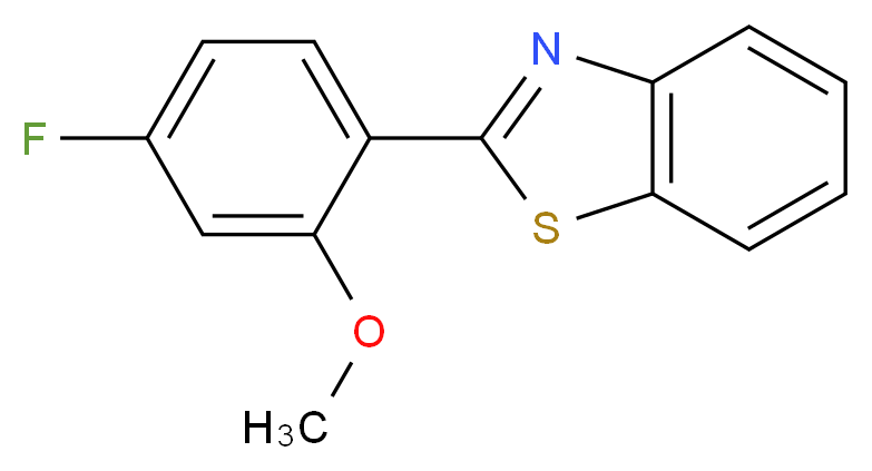 2-(4-fluoro-2-methoxyphenyl)-1,3-benzothiazole_分子结构_CAS_)