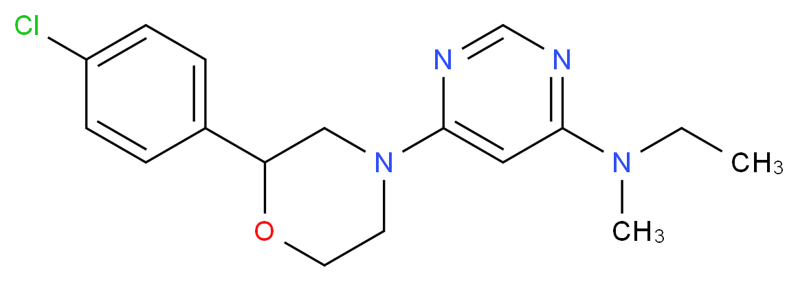 6-[2-(4-chlorophenyl)morpholin-4-yl]-N-ethyl-N-methylpyrimidin-4-amine_分子结构_CAS_)
