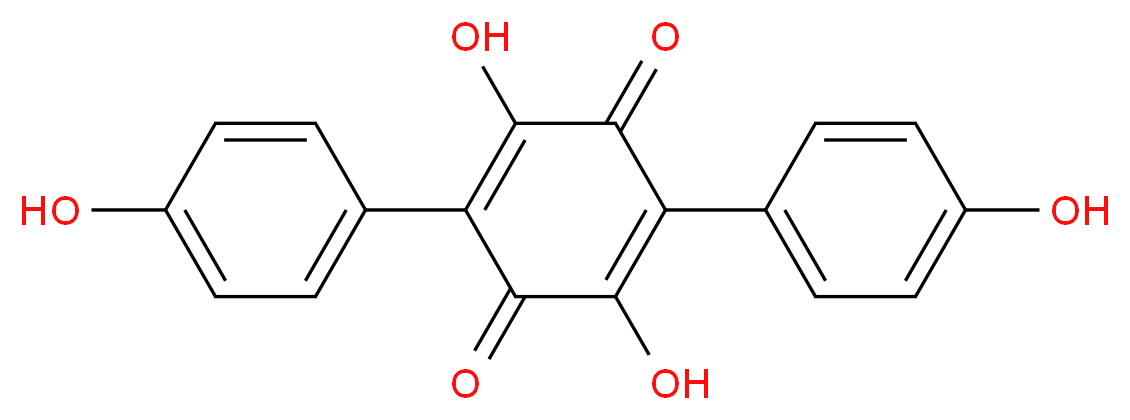 2,5-dihydroxy-3,6-bis(4-hydroxyphenyl)cyclohexa-2,5-diene-1,4-dione_分子结构_CAS_519-67-5