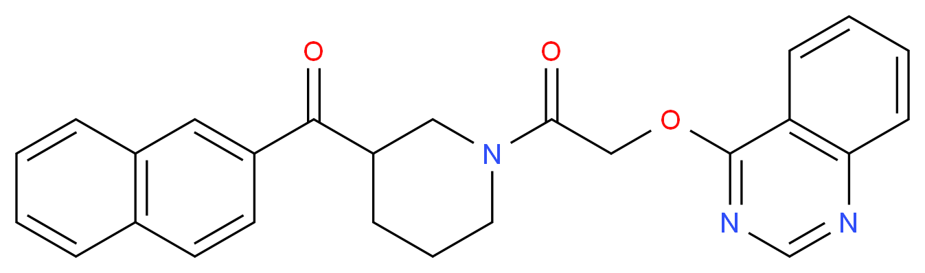 2-naphthyl{1-[(4-quinazolinyloxy)acetyl]-3-piperidinyl}methanone_分子结构_CAS_)