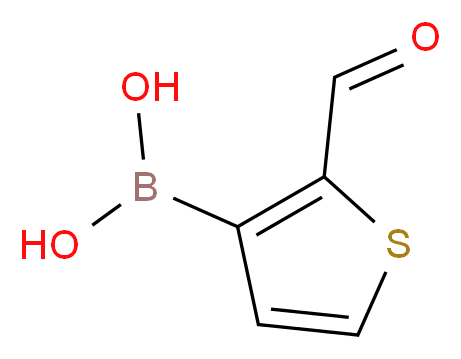 2-甲酰基噻吩-3-硼酸_分子结构_CAS_4347-31-3)