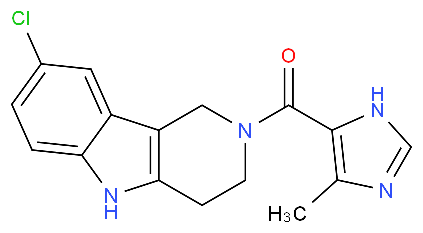 8-chloro-2-[(4-methyl-1H-imidazol-5-yl)carbonyl]-2,3,4,5-tetrahydro-1H-pyrido[4,3-b]indole_分子结构_CAS_)