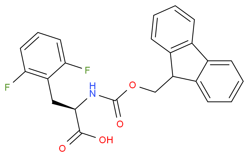 FMOC-2,6-DIFLUORO-D-PHENYLALANINE_分子结构_CAS_1235020-13-9)