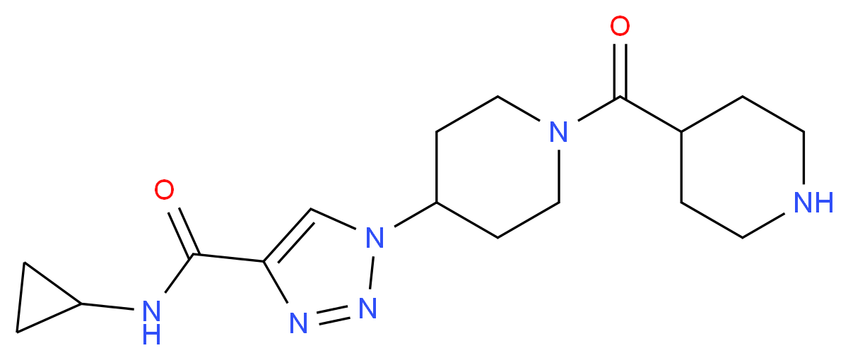 N-cyclopropyl-1-[1-(piperidin-4-ylcarbonyl)piperidin-4-yl]-1H-1,2,3-triazole-4-carboxamide_分子结构_CAS_)