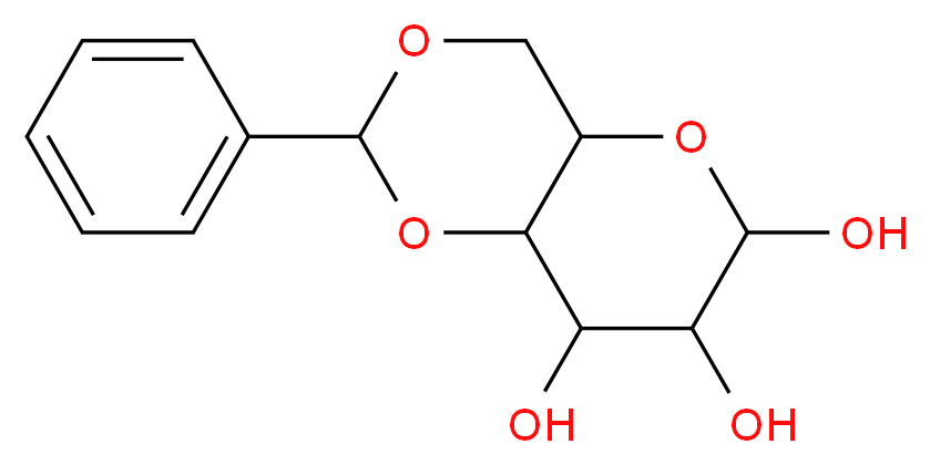 2-phenyl-hexahydro-2H-pyrano[3,2-d][1,3]dioxine-6,7,8-triol_分子结构_CAS_3006-41-5