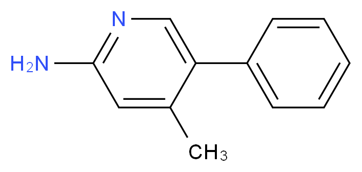 4-methyl-5-phenylpyridin-2-amine_分子结构_CAS_84596-21-4