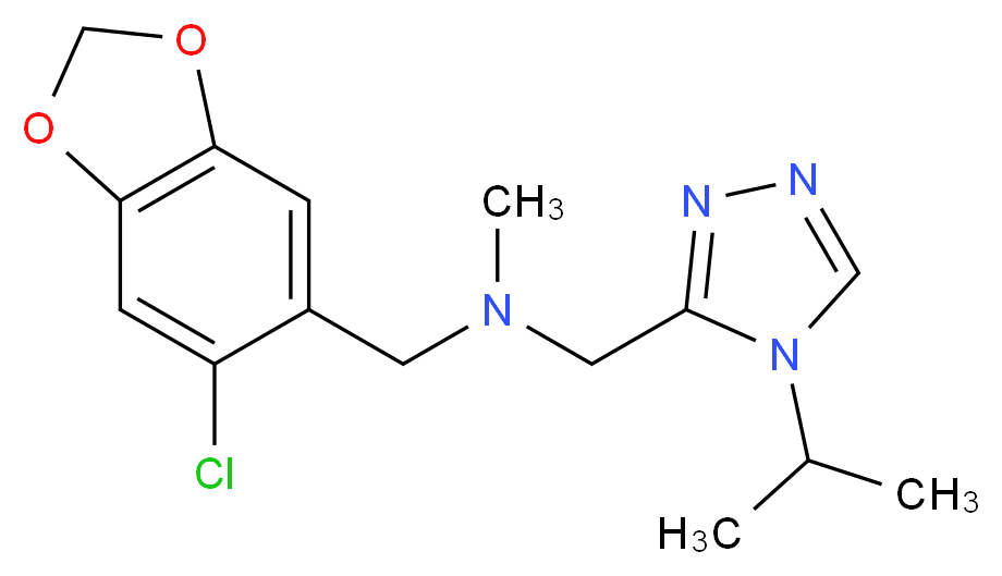 1-(6-chloro-1,3-benzodioxol-5-yl)-N-[(4-isopropyl-4H-1,2,4-triazol-3-yl)methyl]-N-methylmethanamine_分子结构_CAS_)