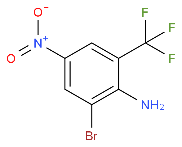 2-bromo-4-nitro-6-(trifluoromethyl)aniline_分子结构_CAS_400-66-8
