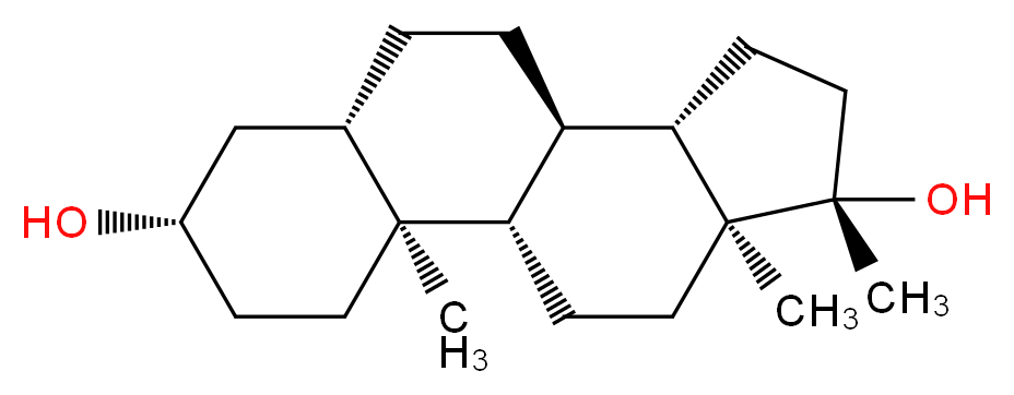 17-Methyl-5α-androstane-3β,17β-diol_分子结构_CAS_641-83-8)