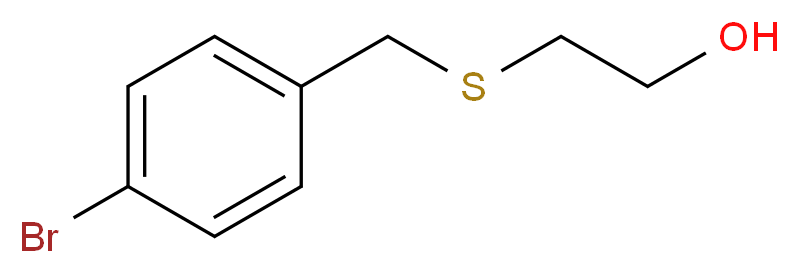 2-{[(4-bromophenyl)methyl]sulfanyl}ethan-1-ol_分子结构_CAS_518316-24-0