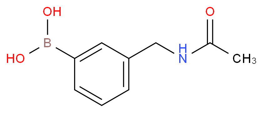 (3-ACETAMIDOMETHYLPHENYL)BORONIC ACID_分子结构_CAS_850568-42-2)