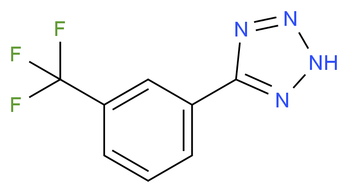 5-[3-(trifluoromethyl)phenyl]-2H-1,2,3,4-tetrazole_分子结构_CAS_92712-48-6