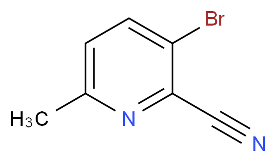 3-bromo-6-methylpyridine-2-carbonitrile_分子结构_CAS_717843-48-6