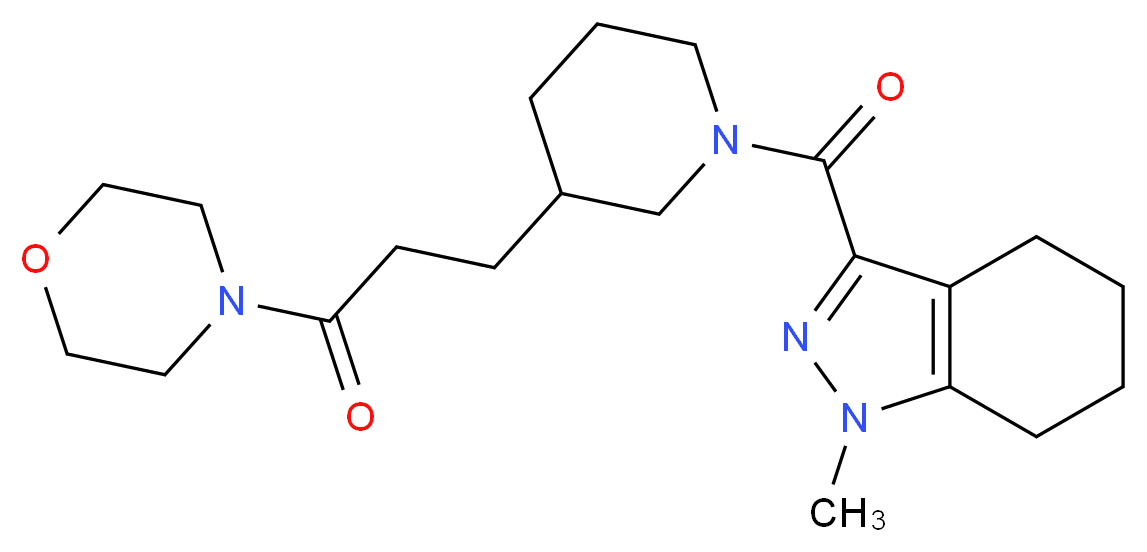 1-methyl-3-{[3-(3-morpholin-4-yl-3-oxopropyl)piperidin-1-yl]carbonyl}-4,5,6,7-tetrahydro-1H-indazole_分子结构_CAS_)