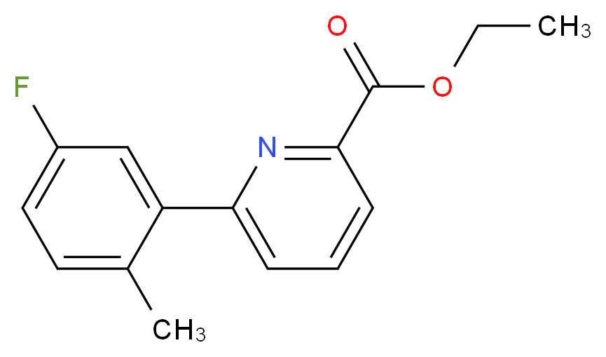 Ethyl 6-(5-fluoro-2-methylphenyl)picolinate_分子结构_CAS_1330750-37-2)