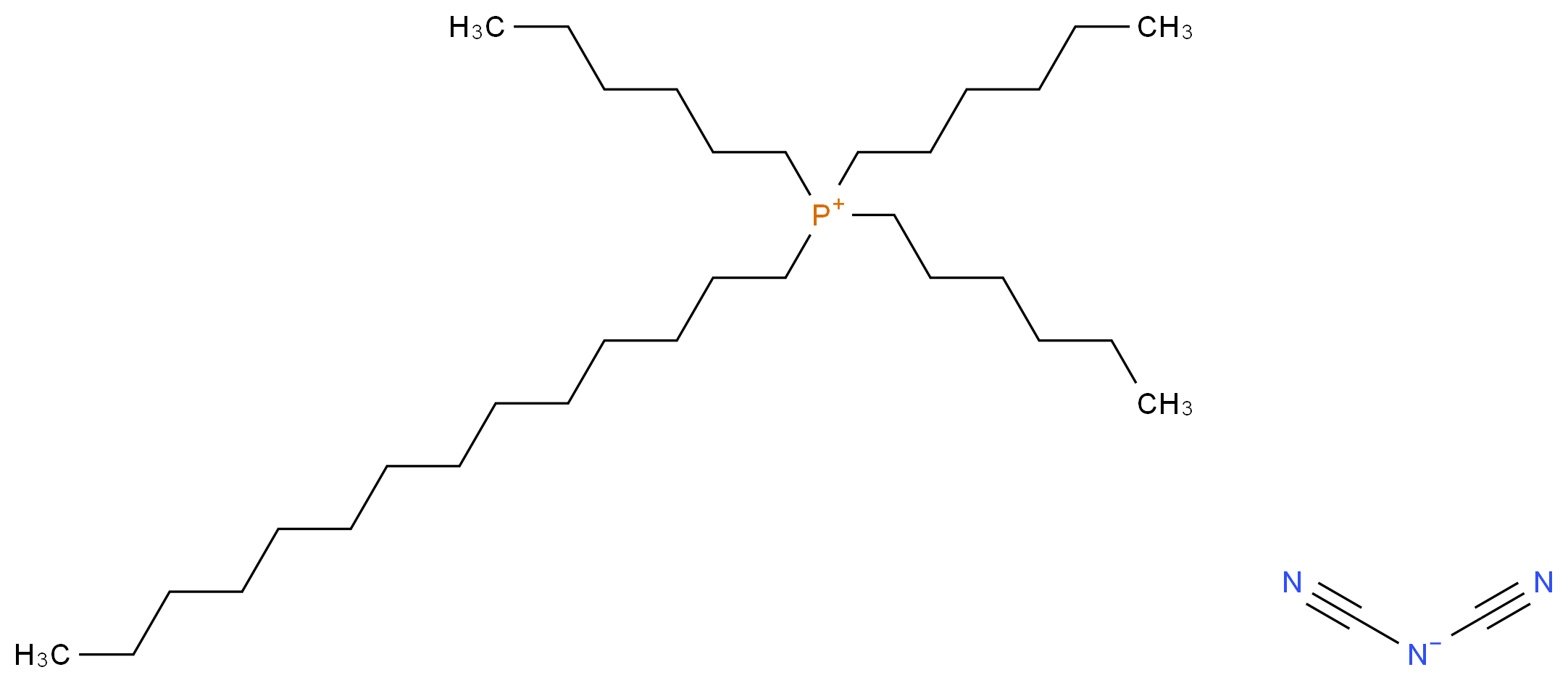 三己基（十四烷基）膦二氰胺_分子结构_CAS_701921-71-3)