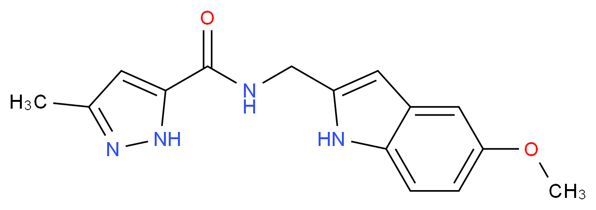 N-[(5-methoxy-1H-indol-2-yl)methyl]-3-methyl-1H-pyrazole-5-carboxamide_分子结构_CAS_)