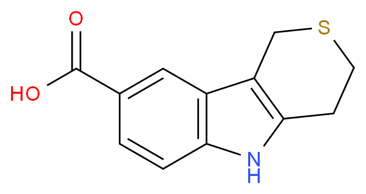 1H,3H,4H,5H-thiopyrano[4,3-b]indole-8-carboxylic acid_分子结构_CAS_94934-07-3