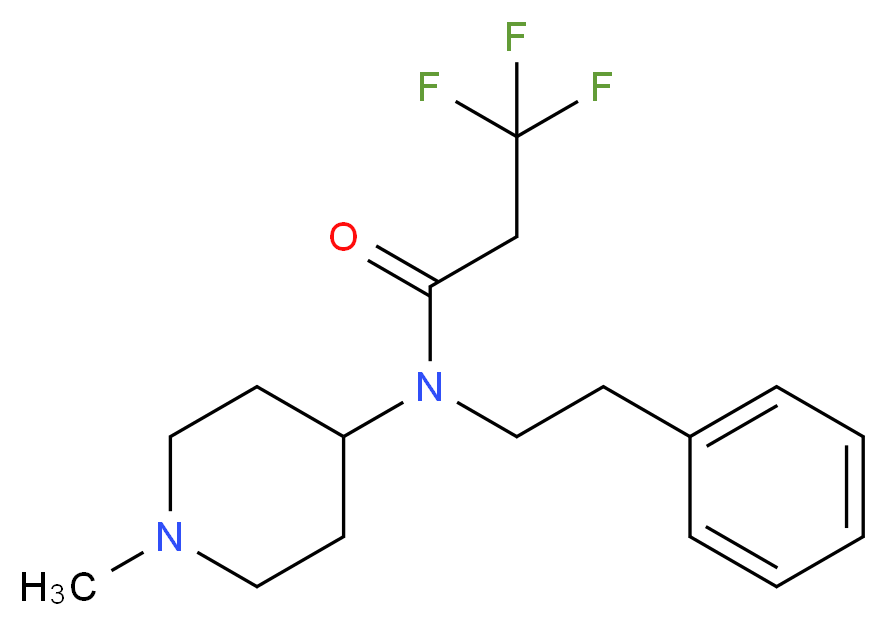 3,3,3-trifluoro-N-(1-methyl-4-piperidinyl)-N-(2-phenylethyl)propanamide_分子结构_CAS_)