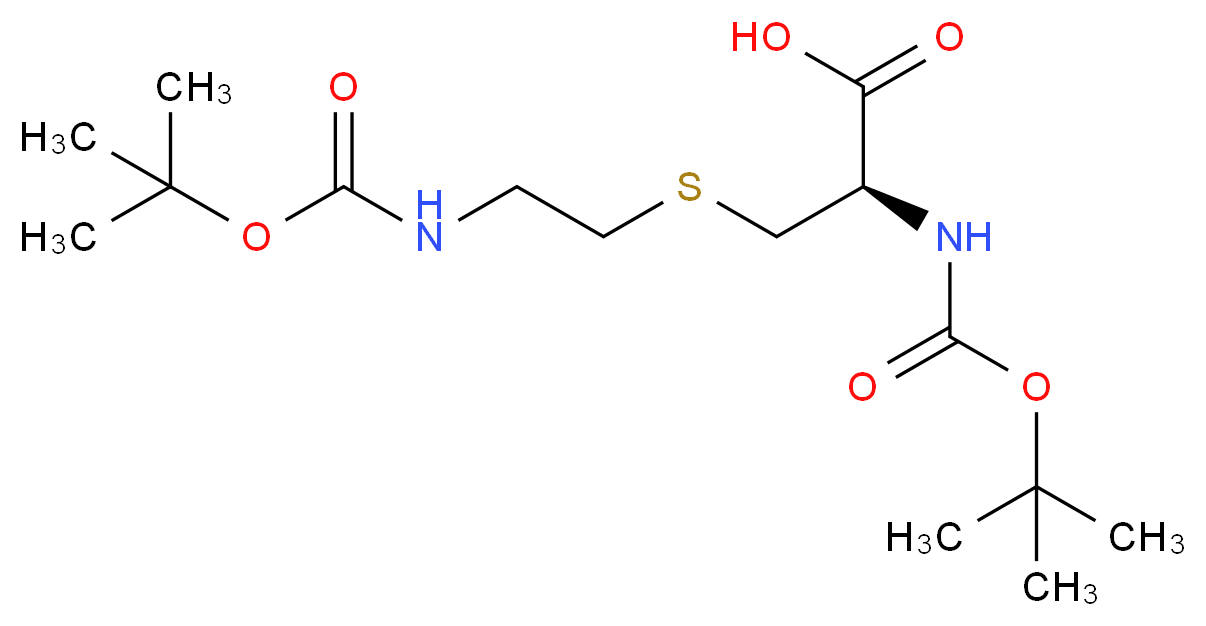 Di-Boc-S-(2-aminoethyl)-L-cysteine_分子结构_CAS_)