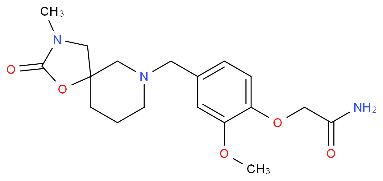 2-{2-methoxy-4-[(3-methyl-2-oxo-1-oxa-3,7-diazaspiro[4.5]dec-7-yl)methyl]phenoxy}acetamide_分子结构_CAS_)
