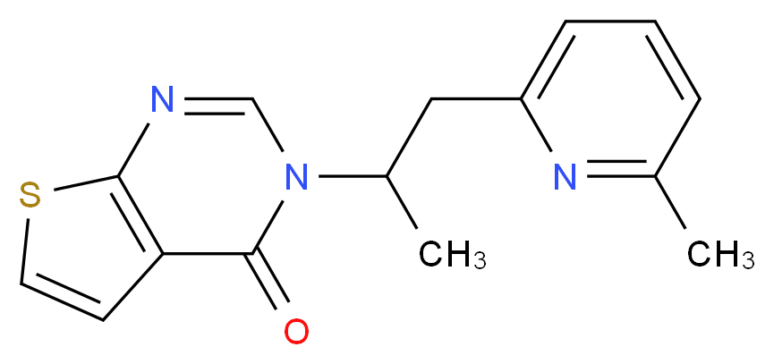 3-[1-methyl-2-(6-methylpyridin-2-yl)ethyl]thieno[2,3-d]pyrimidin-4(3H)-one_分子结构_CAS_)