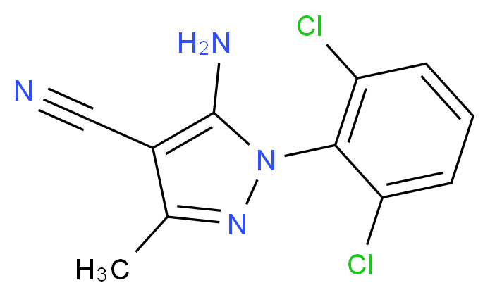 5-Amino-1-(2,6-dichlorophenyl)-3-methyl-1H-pyrazole-4-carbonitrile_分子结构_CAS_1072944-85-4)