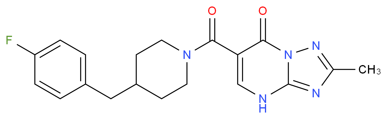 6-{[4-(4-fluorobenzyl)-1-piperidinyl]carbonyl}-2-methyl[1,2,4]triazolo[1,5-a]pyrimidin-7(4H)-one_分子结构_CAS_)