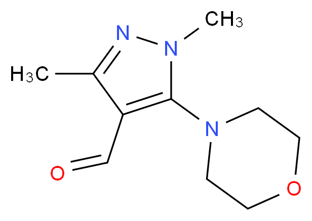 1,3-dimethyl-5-(morpholin-4-yl)-1H-pyrazole-4-carbaldehyde_分子结构_CAS_)