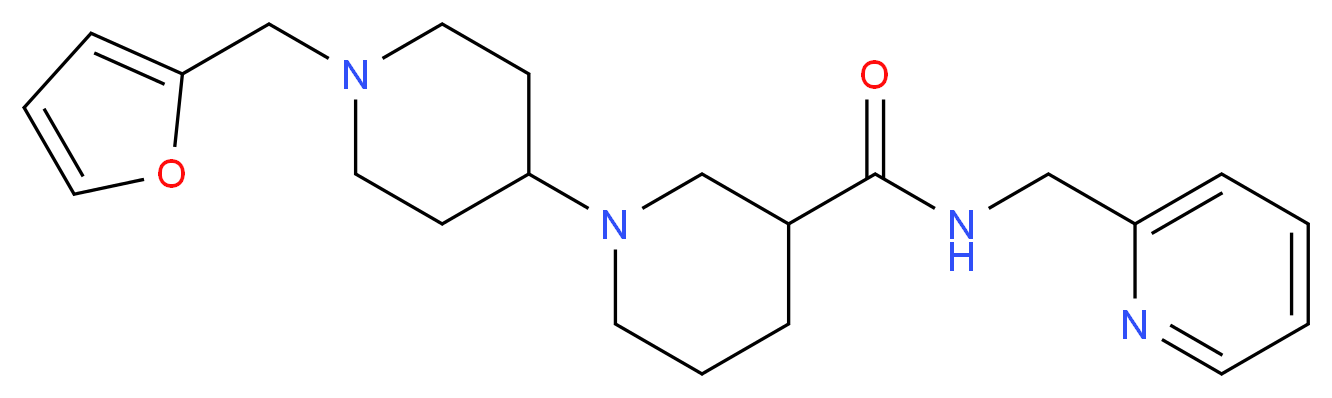 1'-(2-furylmethyl)-N-(2-pyridinylmethyl)-1,4'-bipiperidine-3-carboxamide_分子结构_CAS_)