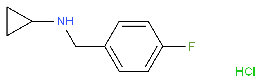 N-(4-Fluorobenzyl)cyclopropanamine hydrochloride_分子结构_CAS_473732-87-5)