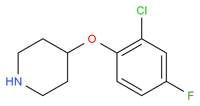 4-(2-Chloro-4-fluorophenoxy)piperidine_分子结构_CAS_)